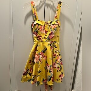 Yellow Floral 50’s Style Sundress